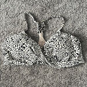 Kona Sol Leopard Print‎ Bikini Top Size 3X